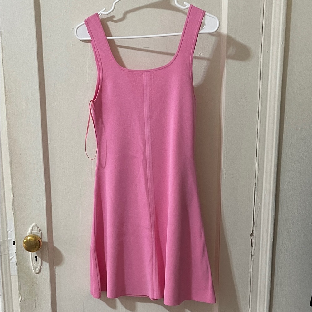 Pink Mable Sleeveless Midi Dress